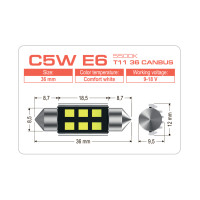 LED лампа AMS EXTREME C5W E6 T11 36 CANBUS 5500K